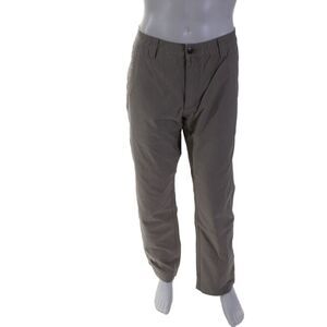 Mountain Khakis Mens Zip Button Lined Wide Leg Khaki Pants Beige Size 38X32